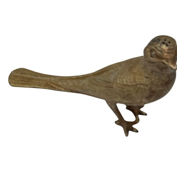 Salt & Pepper Shakers Pheasant Brass Bird MCM Figurine Vintage Heavy - Picture 11 of 15